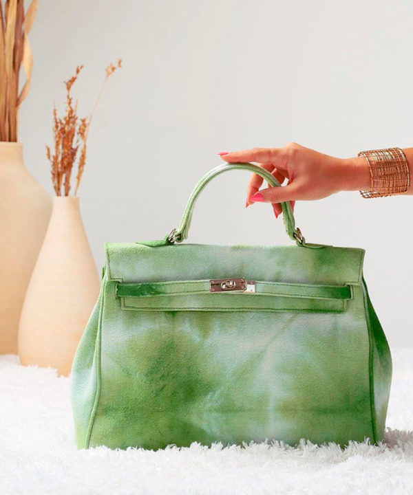 Sac Sarah H36 vert Tie and Dye Luna Sarah Marrakech