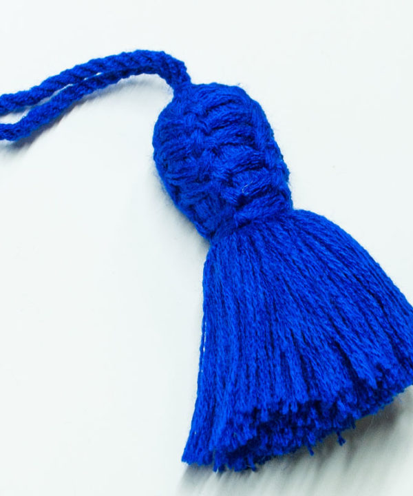 Pompon bleu azur Luna Sarah Marrakech