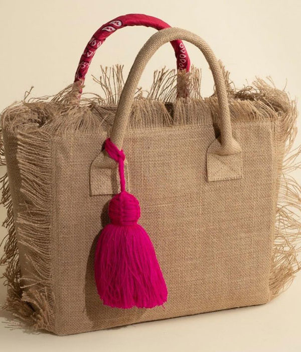 Cabas en toile de jute naturelle Luna Sarah Marrakech