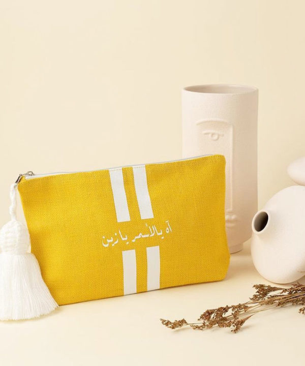 Pochette Media Toile de jute teintée Luna Sarah Marrakech