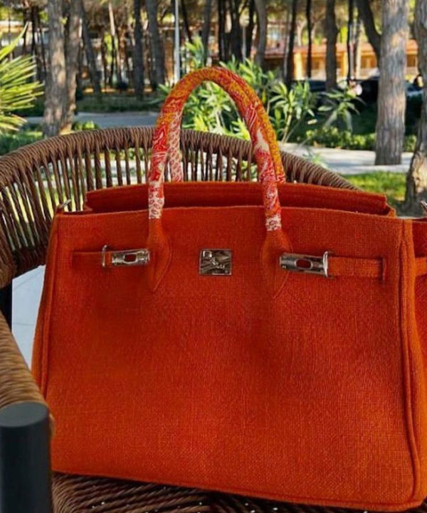 Sac Luna H48 collection toile de jute teintée Luna Sarah Marrakech